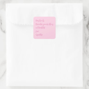 Breast Cancer Awareness maand roze offerte op maat Vierkante Sticker