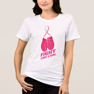 Breast Cancer Awareness Month, Vecht als een meisj Tri-Blend Shirt
