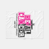 Breast Cancer Awareness Nk Ribbon Heal Cancer Chri Fleece Deken (Voorkant (Horizontaal))