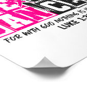 Breast Cancer Awareness Nk Ribbon Heal Cancer Chri Poster (Hoek)