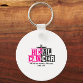 Breast Cancer Awareness Nk Ribbon Heal Cancer Chri Sleutelhanger (Voorkant)