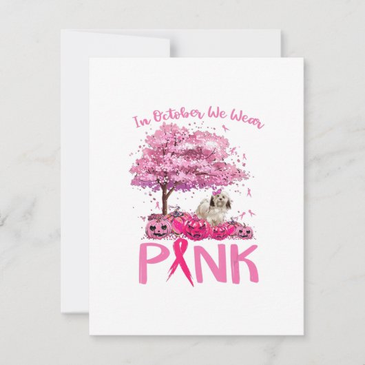 Breast Cancer Awareness October We Wear Pink With Kaart (Voorkant)