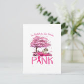 Breast Cancer Awareness October We Wear Pink With Kaart (Staand voorkant)