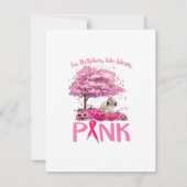 Breast Cancer Awareness October We Wear Pink With Kaart (Achterkant)