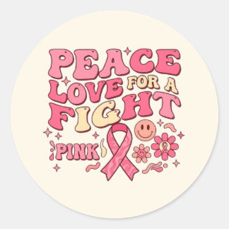 Breast Cancer Awareness / Paz Amor Lucha Ronde Sticker
