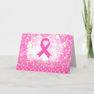 Breast Cancer Awareness Pink Ribbon Bedankkaart