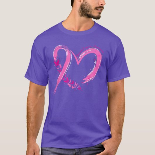 Breast Cancer Awareness Pink Ribbon Butterfly Supp T-shirt (Voorkant)