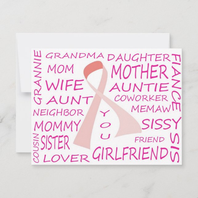 BREAST CANCER AWARENESS PINK RIBBON DESIGN (Voorkant)