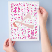 BREAST CANCER AWARENESS PINK RIBBON DESIGN FLYER (Hand)