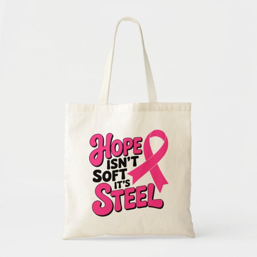 Breast Cancer Awareness Pink Ribbon Fighter  Tote Bag (Voorkant)
