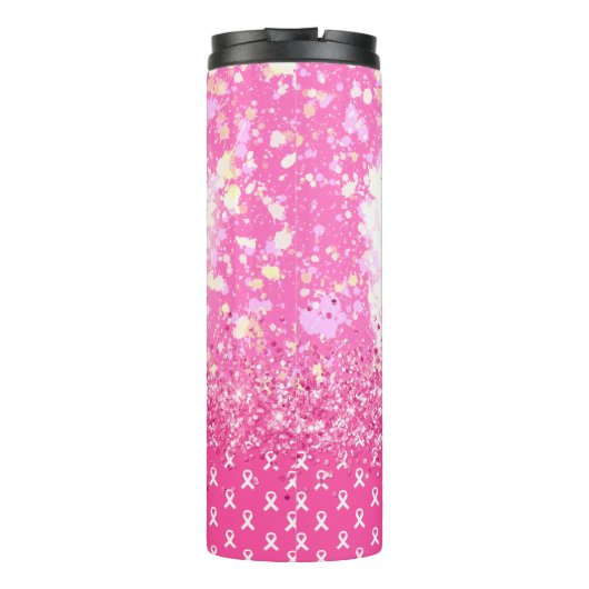 Breast Cancer Awareness Pink Ribbon Thermosbeker (Achterkant)