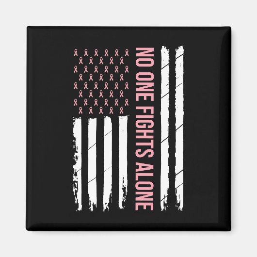 Breast Cancer Awareness Pink Ribbon Usa American F Magneet (Voorkant)