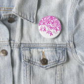 Breast Cancer Awareness Pink Velvet Ribbon Button (In situ)