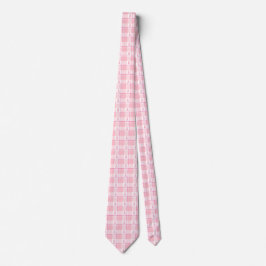 Breast Cancer Awareness Plaid Pink Ribbon Stropdas