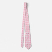 Breast Cancer Awareness Plaid Pink Ribbon Stropdas (Achterkant)