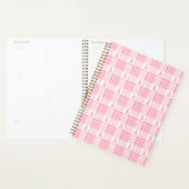 Breast Cancer Awareness Plaid Planner, Pink Ribbon Planner (Display)