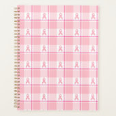 Breast Cancer Awareness Plaid Planner, Pink Ribbon Planner (Voorkant)