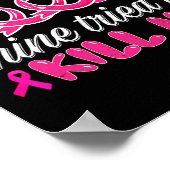 Breast Cancer Awareness Shirt Controleer uw Breast Poster (Hoek)