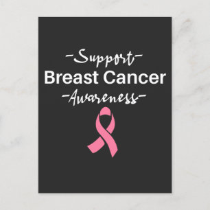 Breast Cancer Awareness Support Pink Ribbon Briefkaart
