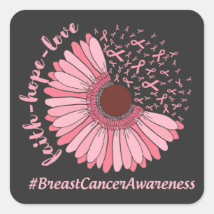 Breast Cancer Awareness Vierkante Sticker