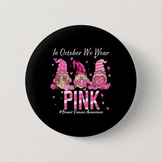 Breast Cancer Awareness Warrior Support Squad Ronde Button 5,7 Cm (Voorkant)