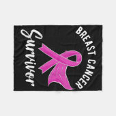Breast Cancer Awareness Women Survivor Nk  Fleece Deken (Voorkant (Horizontaal))
