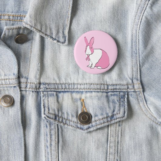BREAST CANCER BEWUSTMAKING BUNNY RONDE BUTTON 5,7 CM (In situ)