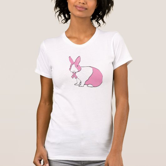 BREAST CANCER BEWUSTMAKING BUNNY T-SHIRT (Voorkant)