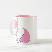 BREAST CANCER BEWUSTMAKING BUNNY TWEEKLEURIGE KOFFIEMOK (Voorkant links)