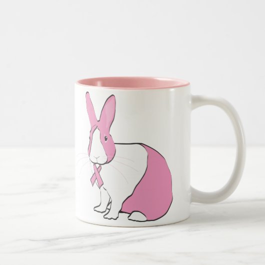 BREAST CANCER BEWUSTMAKING BUNNY TWEEKLEURIGE KOFFIEMOK (Rechts)