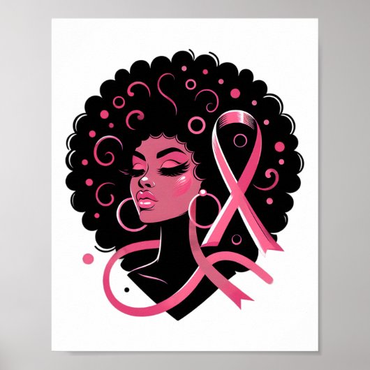 Breast Cancer Black African American Women Support Poster (Voorkant)