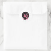 Breast Cancer Black African American Women Support Ronde Sticker (Tas)