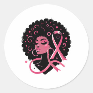 Breast Cancer Black African American Women Support Ronde Sticker