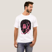 Breast Cancer Black African American Women Support T-shirt (Voorkant volledig)