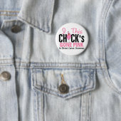 BREAST CANCER Chick Gone Pink Ronde Button 5,7 Cm (In situ)