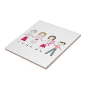 Breast Cancer-dames Tegeltje (Zijkant)