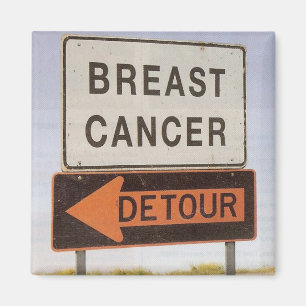 Breast Cancer Detour Sign Magneet