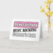 Breast Cancer Do Not Disturb het Schoppen Uiteinde Kaart (Gele Bloem)