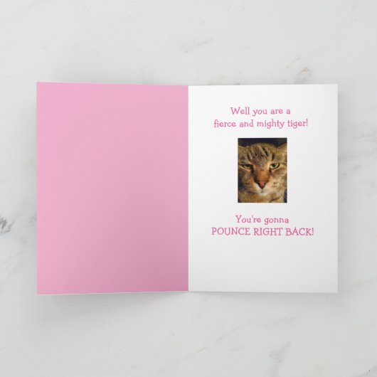 Breast Cancer Fight Like A Tiger Support  Kaart (Binnen)