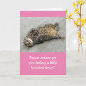 Breast Cancer Fight Like A Tiger Support  Kaart (Gele Bloem)