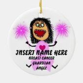 Breast Cancer Guardian Angel Keramisch Ornament (Achterkant)
