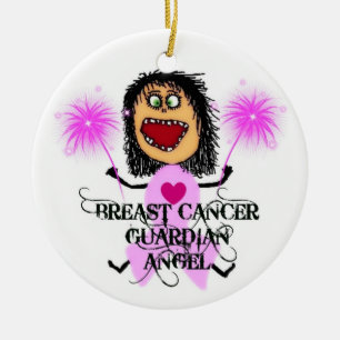 Breast Cancer Guardian Angel Keramisch Ornament