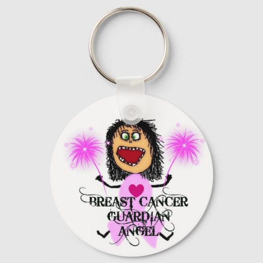 Breast Cancer Guardian Angel Sleutelhanger (Voorkant)