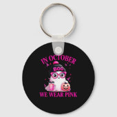 Breast Cancer Halloween Women In October We Wear N Sleutelhanger (Voorkant)