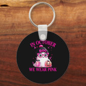 Breast Cancer Halloween Women In October We Wear N Sleutelhanger (Voorkant)