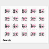 Breast Cancer Hope Love Faith Ronde Sticker (Vel)