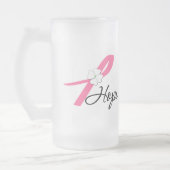 Breast Cancer Hope Ribbon Matglas Bierpul (Links)