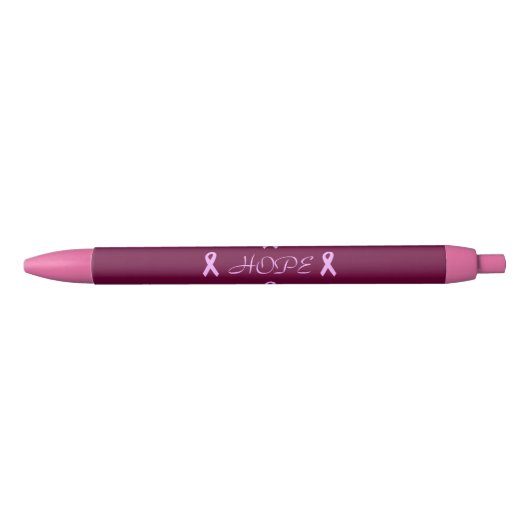 Breast Cancer Hope Zwarte Inkt Pen (Voorkant)