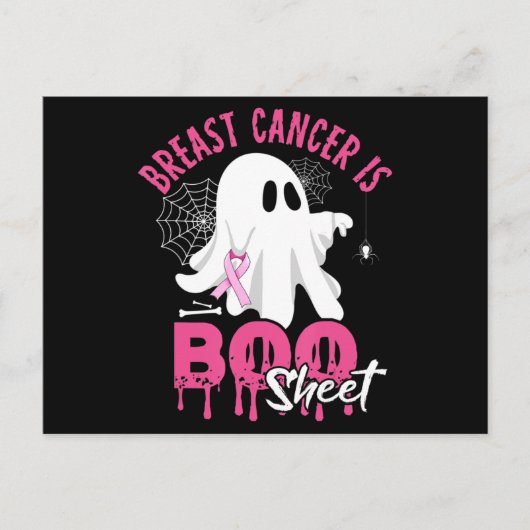 Breast Cancer Is Boo Sheet Halloween Breast Cancer Briefkaart (Voorkant)