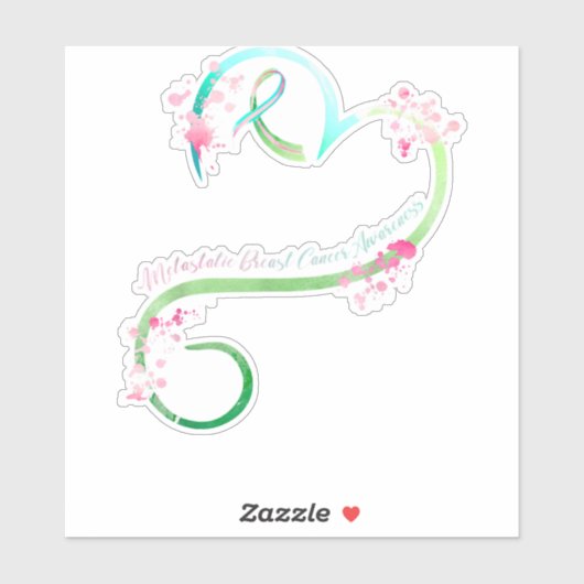 Breast Cancer Metastatic Breast Cancer Awareness H Sticker (Vel)